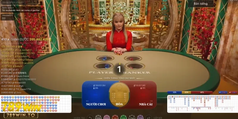 Bàn chơi Bac bo livestream ở sảnh 789Win